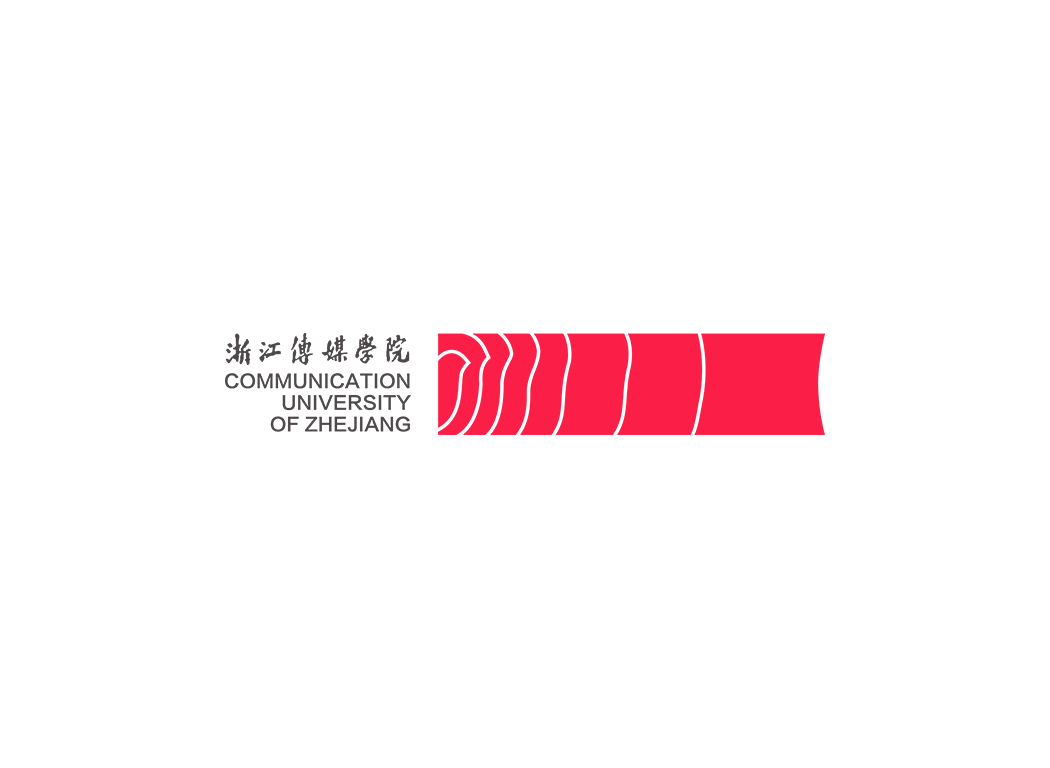浙江传媒学院校徽logo免抠PNG(白色版和彩色版)ai矢量素材