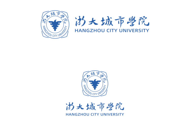浙大城市学院校徽logo免抠PNG(白色版和彩色版)ai矢量素材