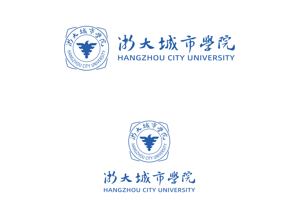 浙大城市学院校徽logo免抠PNG(白色版和彩色版)ai矢量素材