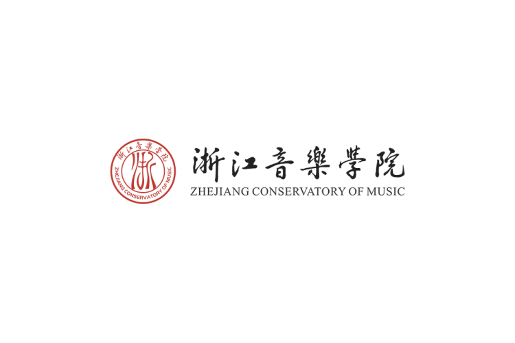 浙江音乐学院校徽logo免抠PNG(白色版和彩色版)ai矢量素材