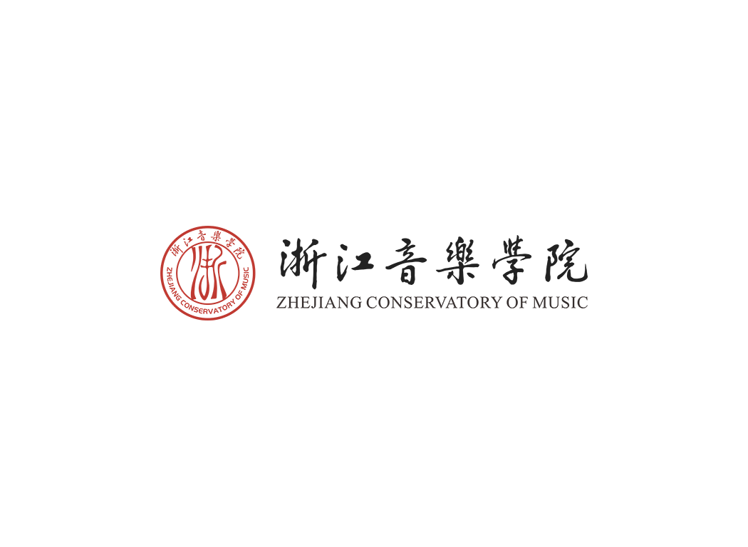浙江音乐学院校徽logo免抠PNG(白色版和彩色版)ai矢量素材