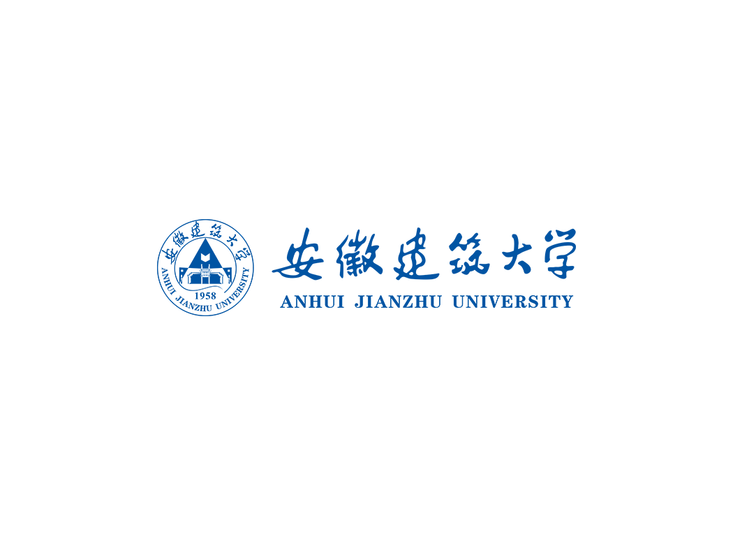 安徽建筑大学校徽logo免抠PNG(白色版和彩色版)ai矢量素材