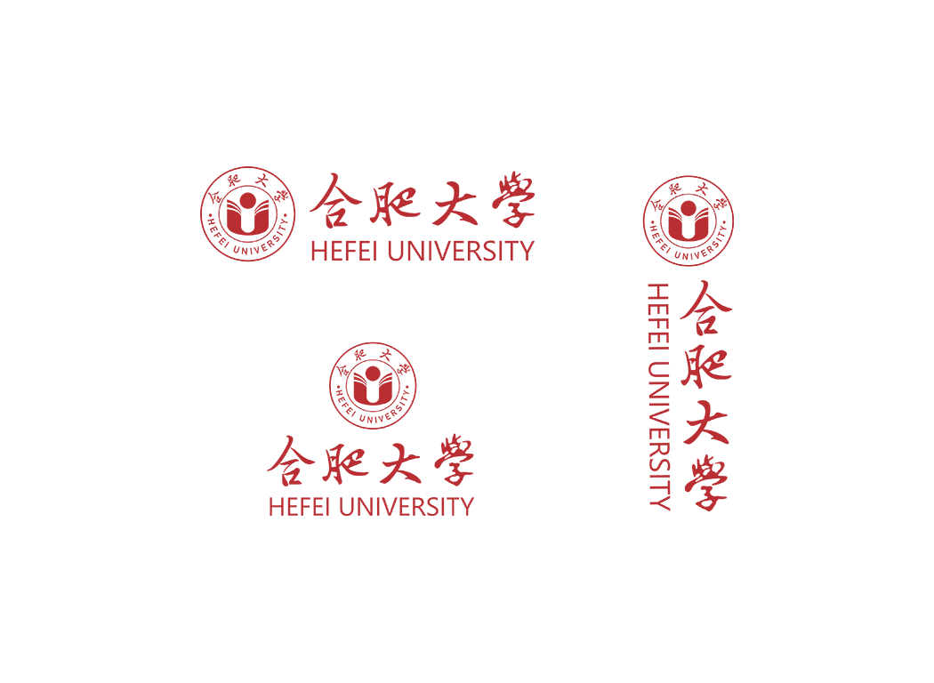 合肥大学校徽logo免抠PNG(白色版和彩色版)ai矢量素材
