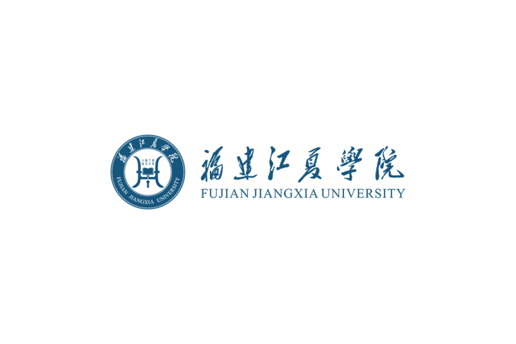 福建江夏学院校徽logo免抠PNG(白色版和彩色版)ai,SVG矢量素材