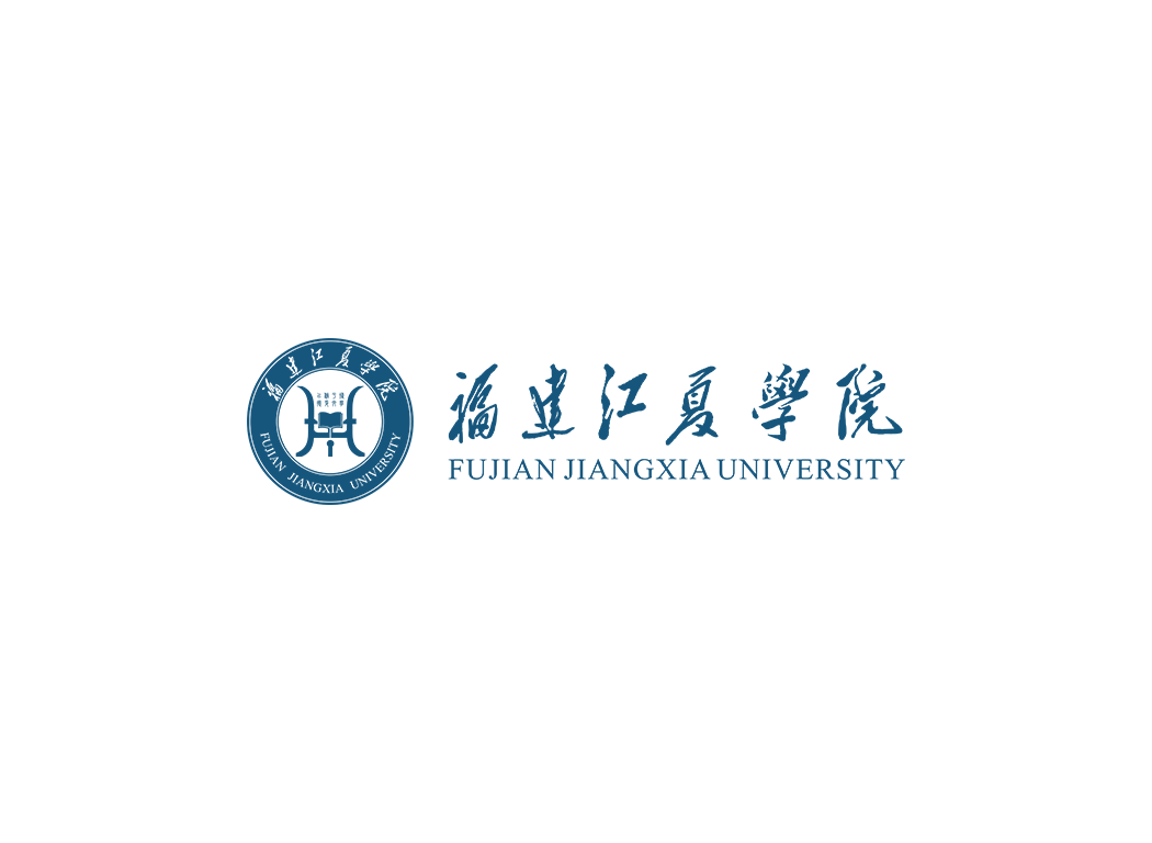 福建江夏学院校徽logo免抠PNG(白色版和彩色版)ai,SVG矢量素材