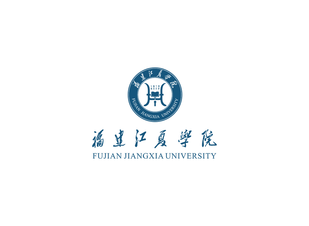 福建江夏学院校徽logo免抠PNG(白色版和彩色版)ai,SVG矢量素材