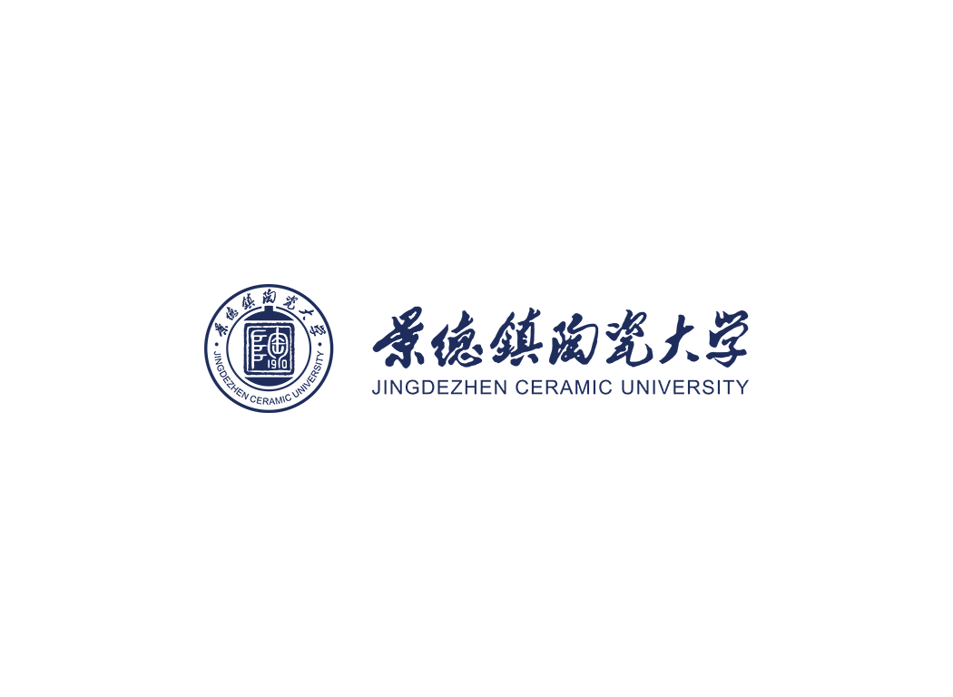 景德镇陶瓷大学校徽logo免抠PNG(白色版和彩色版)ai,SVG矢量素材