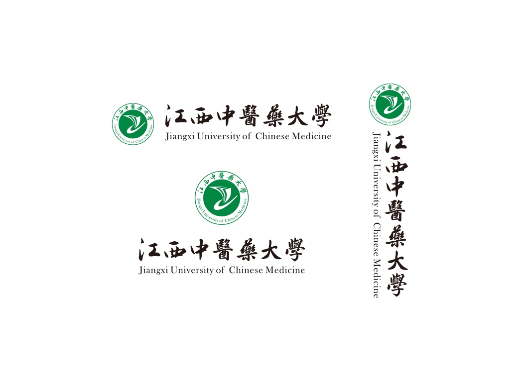 江西中医药大学校徽logo免抠PNG(白色版和彩色版)ai,SVG矢量素材