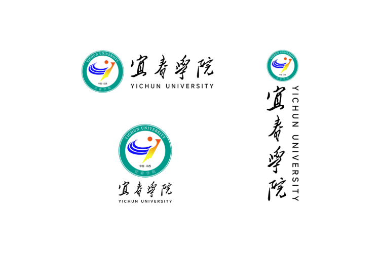 宜春学院校徽logo免抠PNG(白色版和彩色版)ai,SVG矢量素材