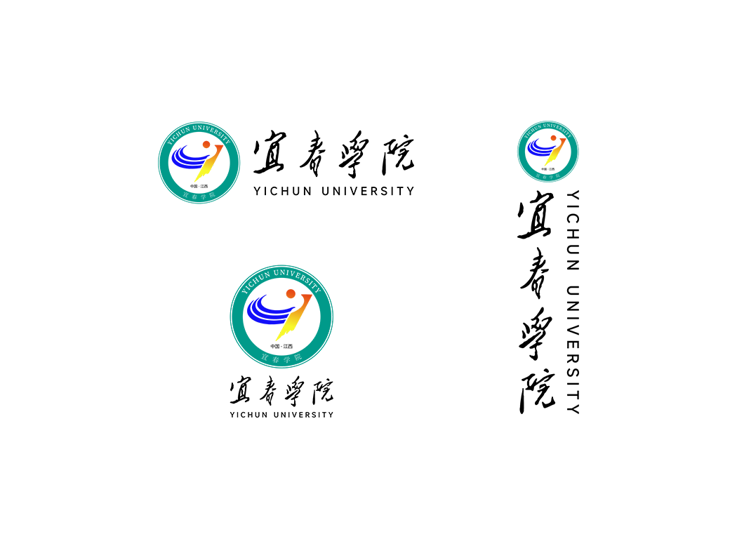 宜春学院校徽logo免抠PNG(白色版和彩色版)ai,SVG矢量素材