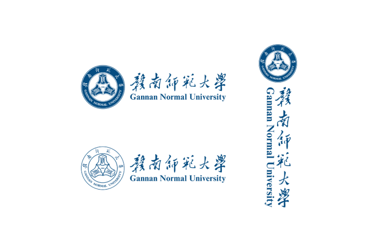赣南师范大学校徽logo免抠PNG(白色版和彩色版)ai,SVG矢量素材