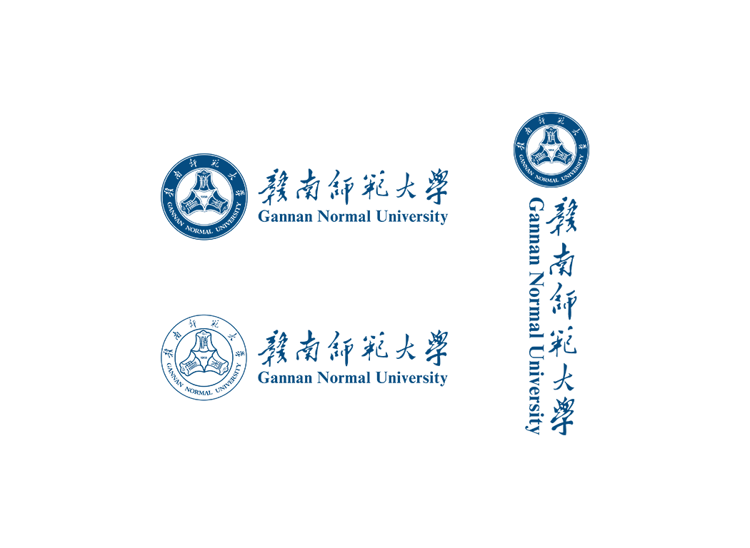 赣南师范大学校徽logo免抠PNG(白色版和彩色版)ai,SVG矢量素材