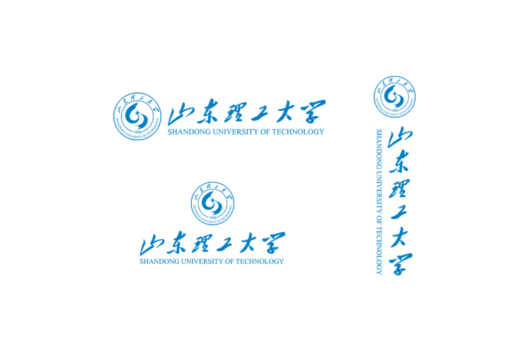 山东理工大学校徽logo免抠PNG(白色版和彩色版)ai,SVG矢量素材