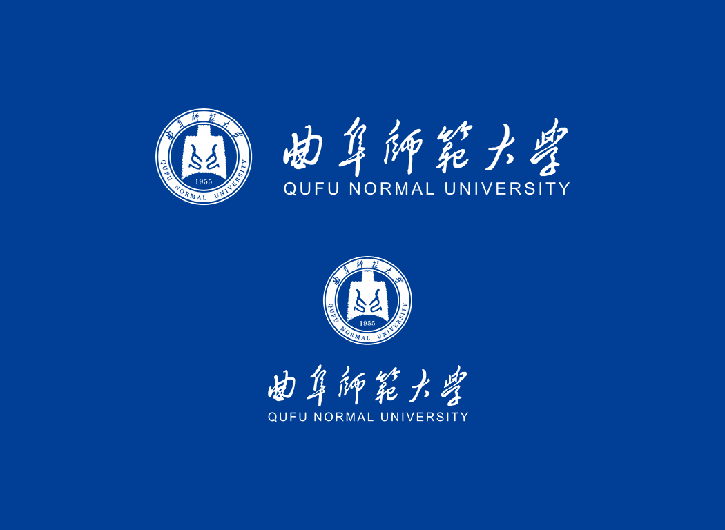 曲阜师范大学校徽logo免抠PNG(白色版和彩色版)ai,SVG矢量素材