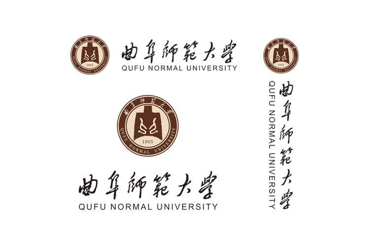 曲阜师范大学校徽logo免抠PNG(白色版和彩色版)ai,SVG矢量素材