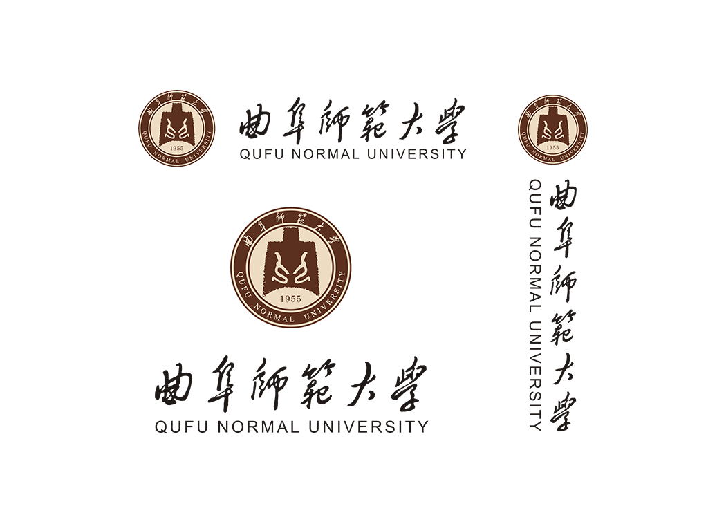 曲阜师范大学校徽logo免抠PNG(白色版和彩色版)ai,SVG矢量素材