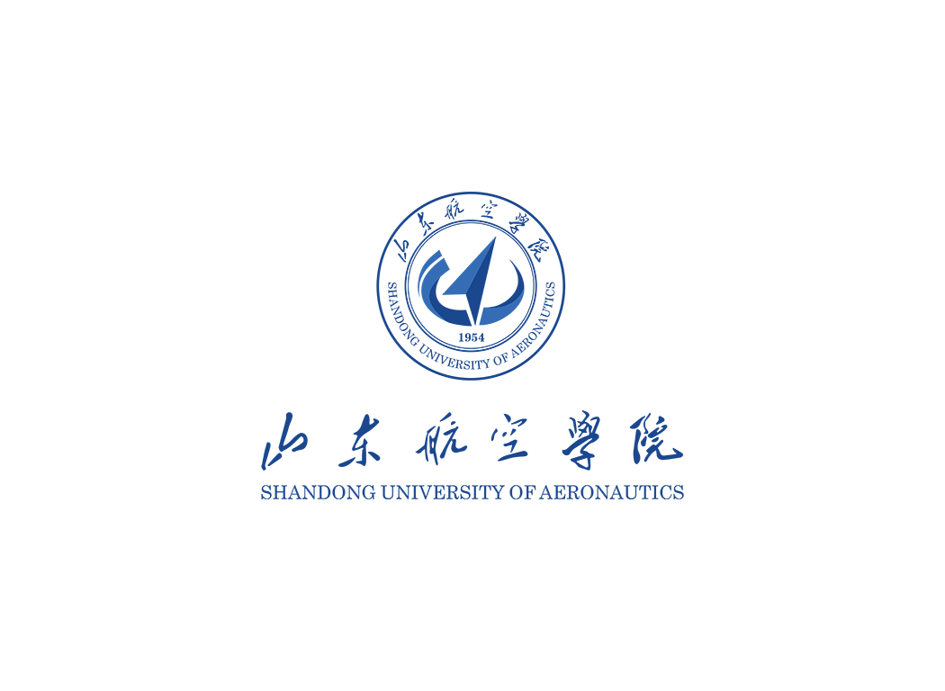 山东航空学院校徽logo免抠PNG(白色版和彩色版)ai,SVG矢量素材
