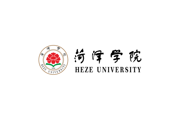 菏泽学院校徽logo免抠PNG(白色版和彩色版)ai,SVG矢量素材