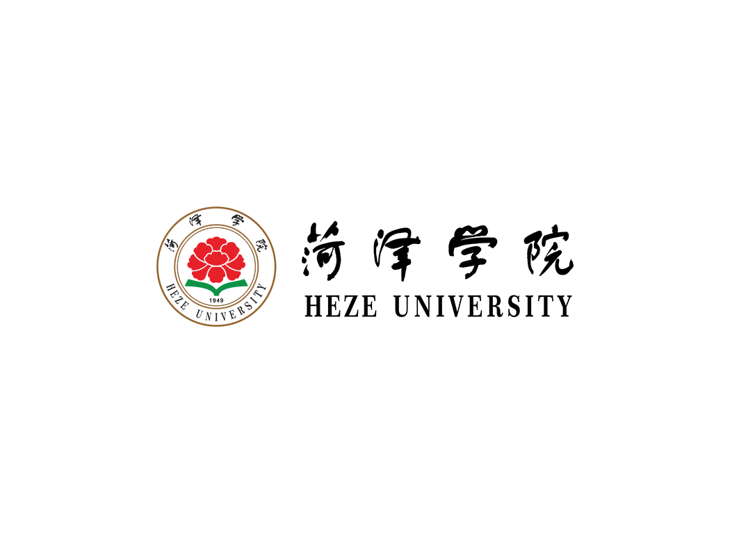 菏泽学院校徽logo免抠PNG(白色版和彩色版)ai,SVG矢量素材
