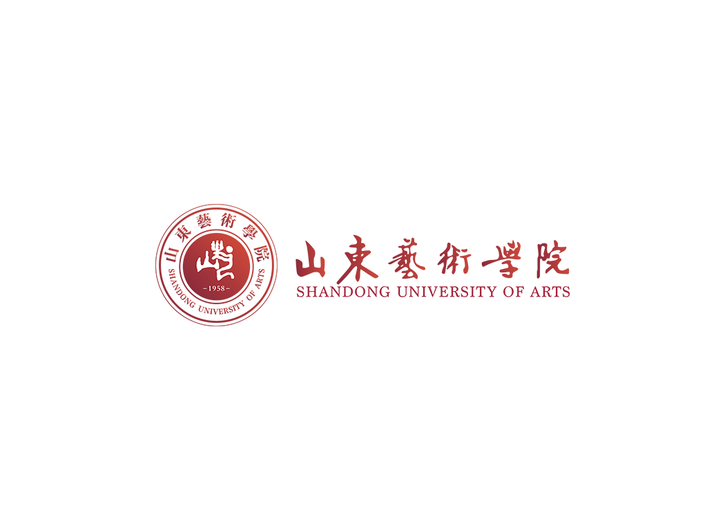 山东艺术学院校徽logo免抠PNG(白色版和彩色版)ai,SVG矢量素材