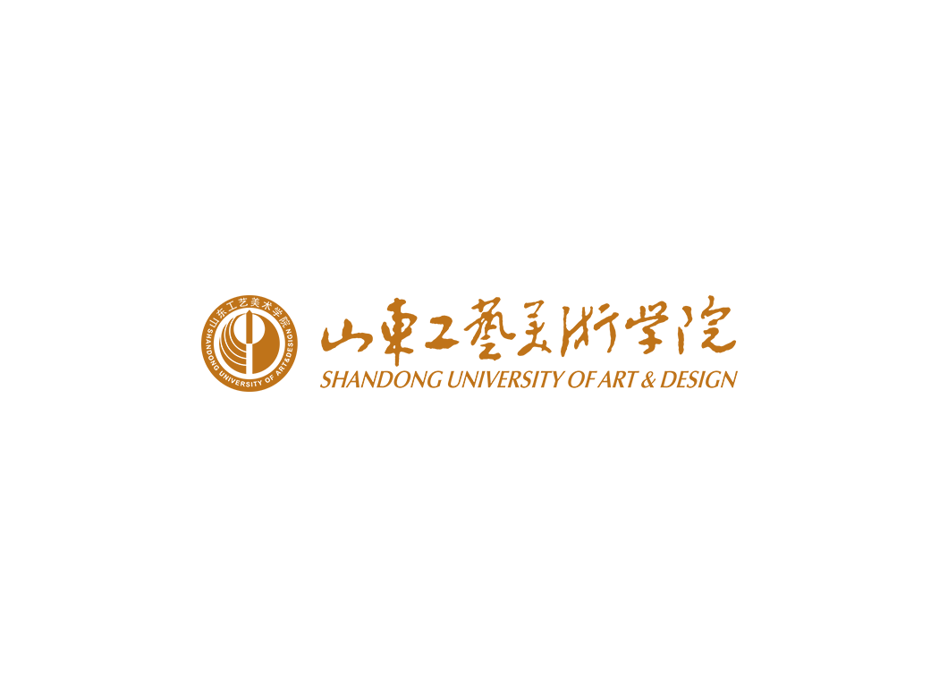 山东工艺美术学院校徽logo免抠PNG(白色版和彩色版)ai,SVG矢量素材