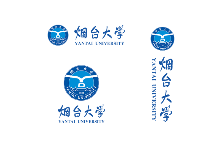 烟台大学校徽logo免抠PNG(白色版和彩色版)ai,SVG矢量素材