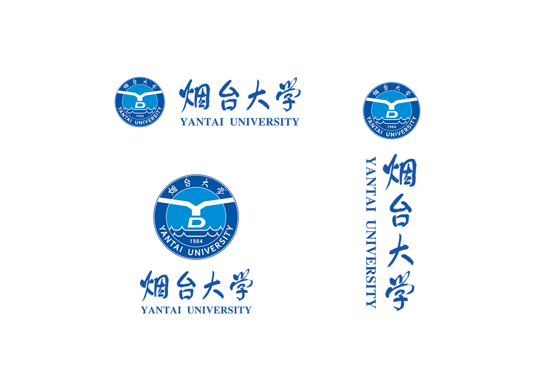 烟台大学校徽logo免抠PNG(白色版和彩色版)ai,SVG矢量素材