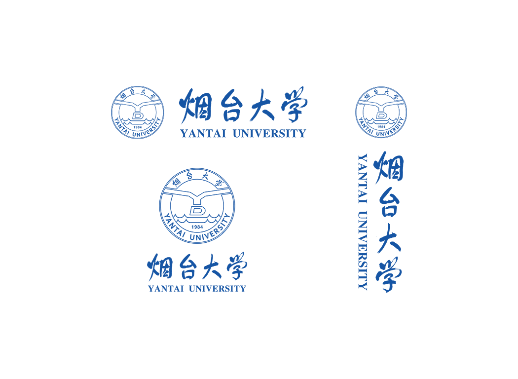 烟台大学校徽logo免抠PNG(白色版和彩色版)ai,SVG矢量素材