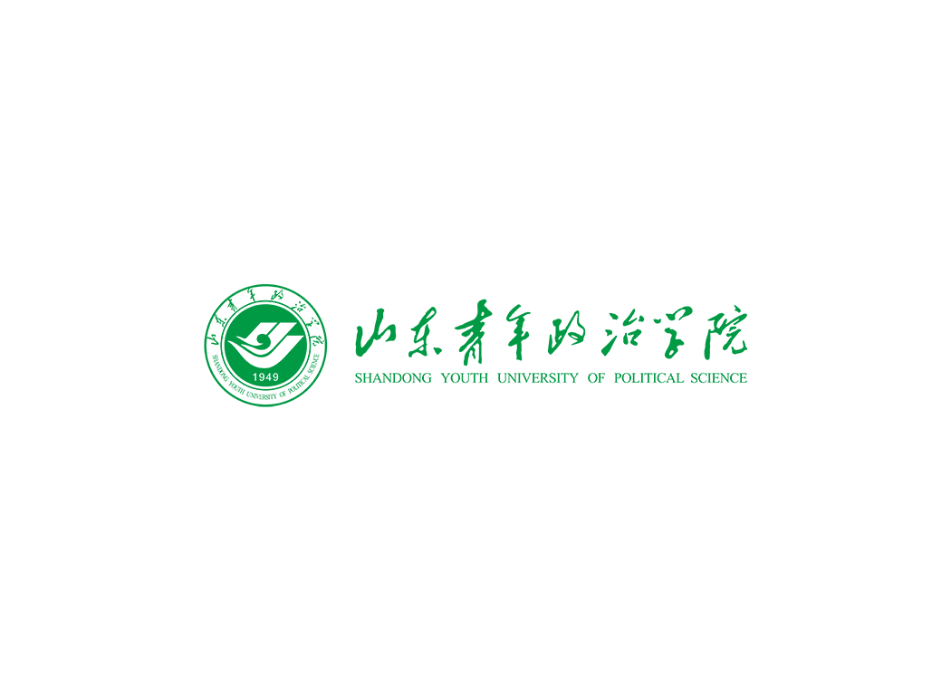 山东青年政治学院校徽logo免抠PNG(白色版和彩色版)ai,SVG矢量素材