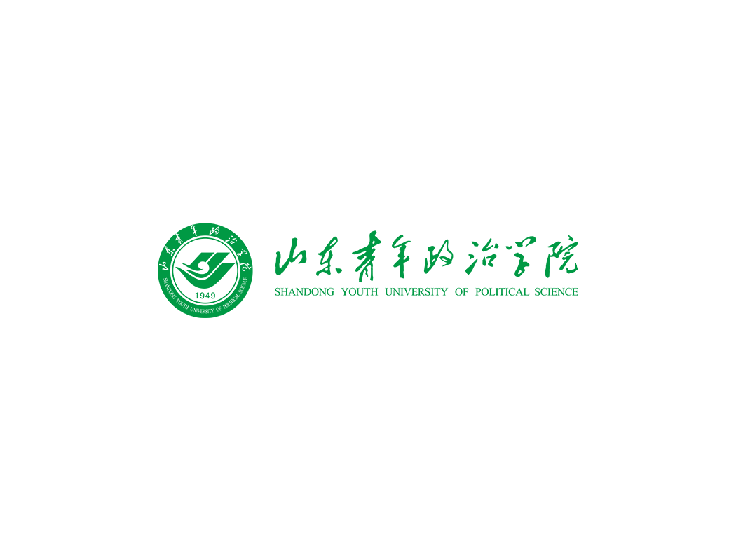 山东青年政治学院校徽logo免抠PNG(白色版和彩色版)ai,SVG矢量素材