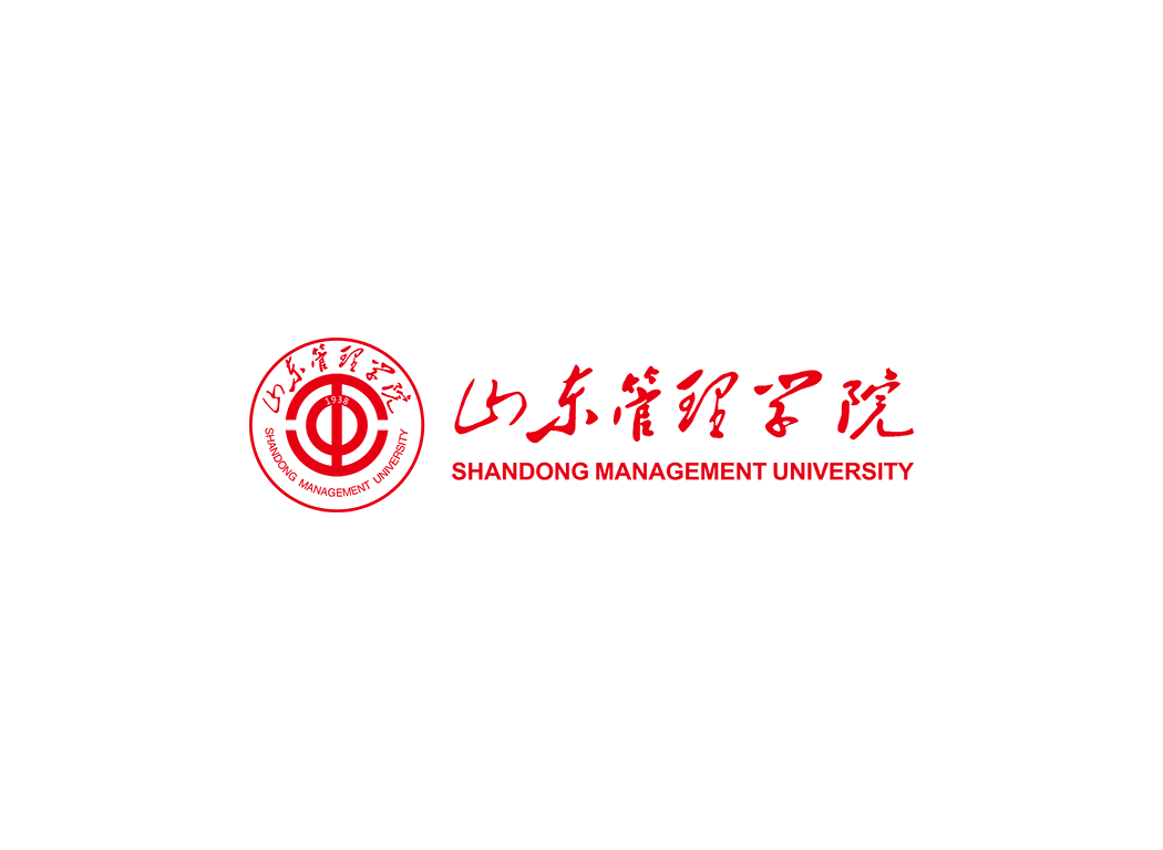 山东管理学院校徽logo免抠PNG(白色版和彩色版)ai,SVG矢量素材
