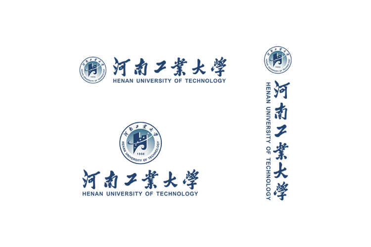河南工业大学校徽logo免抠PNG(白色版和彩色版)ai,SVG矢量素材