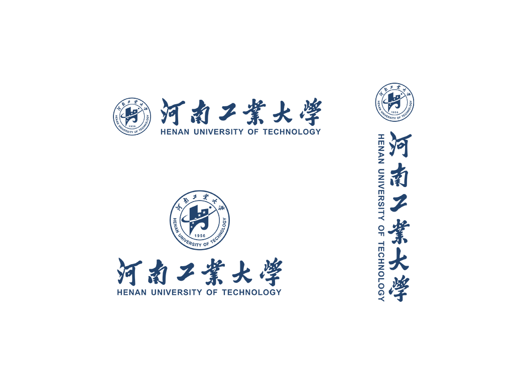 河南工业大学校徽logo免抠PNG(白色版和彩色版)ai,SVG矢量素材