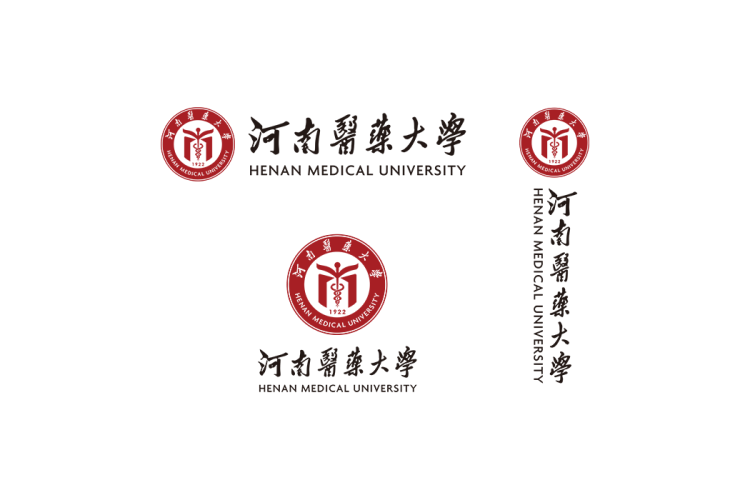 河南医药大学校徽logo免抠PNG(白色版和彩色版)ai,SVG矢量素材