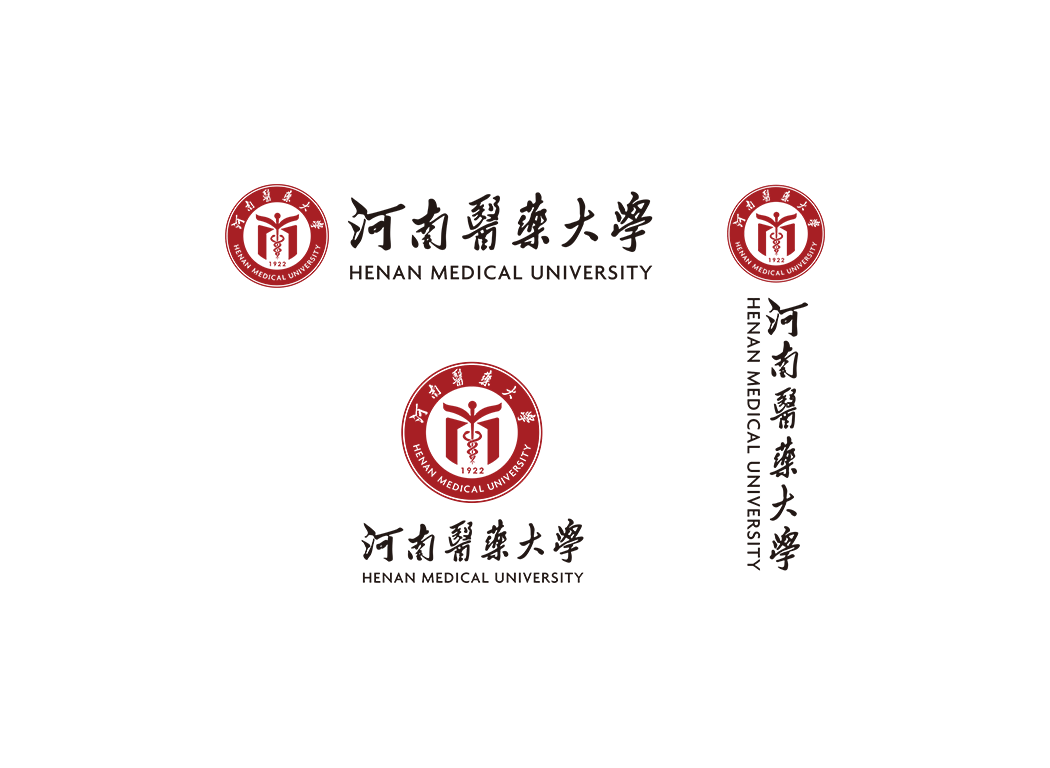 河南医药大学校徽logo免抠PNG(白色版和彩色版)ai,SVG矢量素材