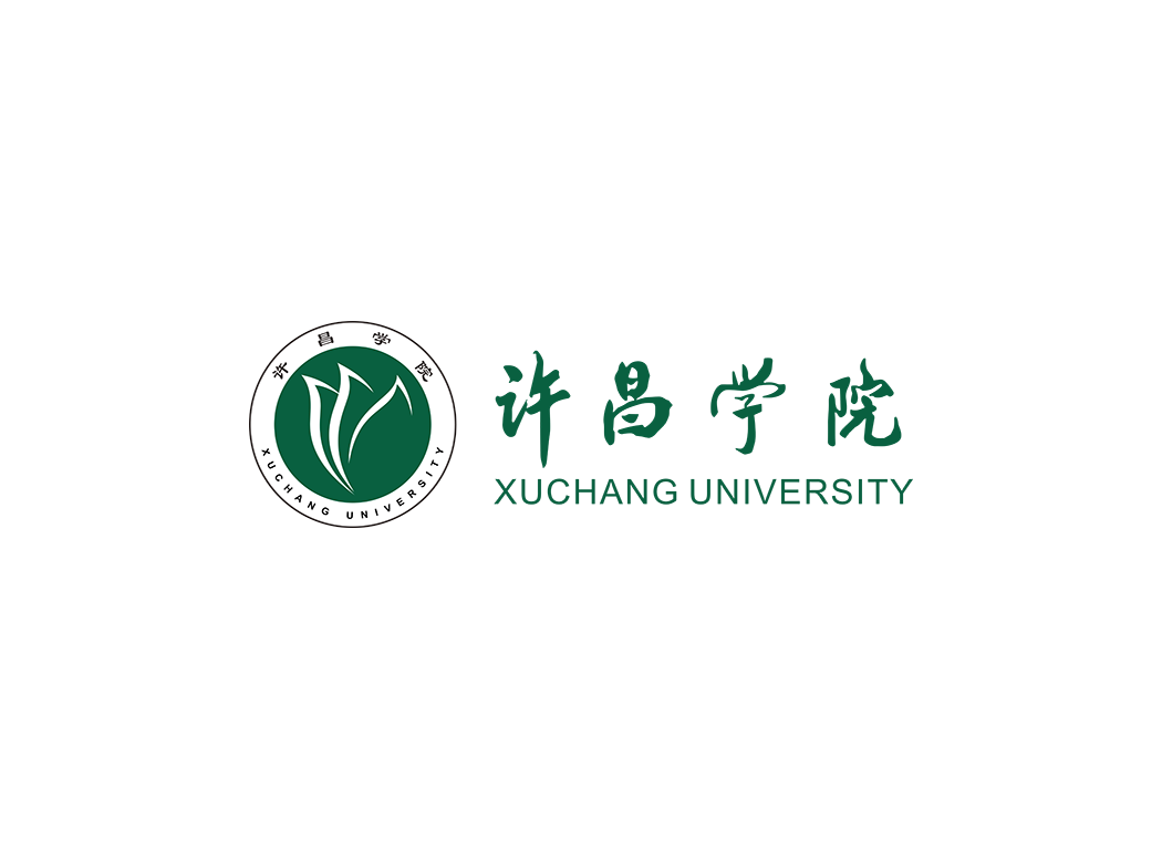 许昌学院校徽logo免抠PNG(白色版和彩色版)ai,SVG矢量素材