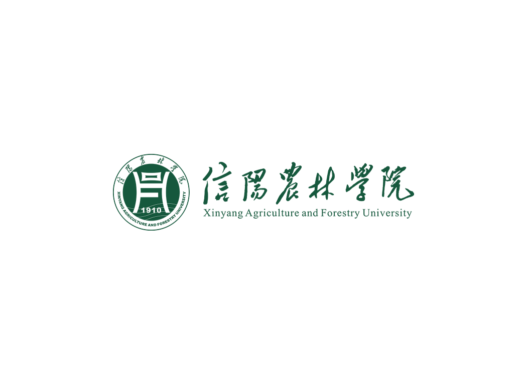 信阳农林学院校徽logo免抠PNG(白色版和彩色版)ai,SVG矢量素材