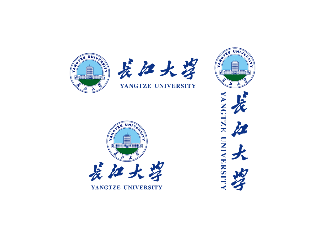 长江大学校徽logo免抠PNG(白色版和彩色版)ai,SVG矢量素材