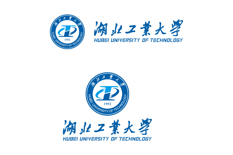 湖北工业大学校徽logo免抠PNG(白色版和彩色版)ai,SVG矢量素材