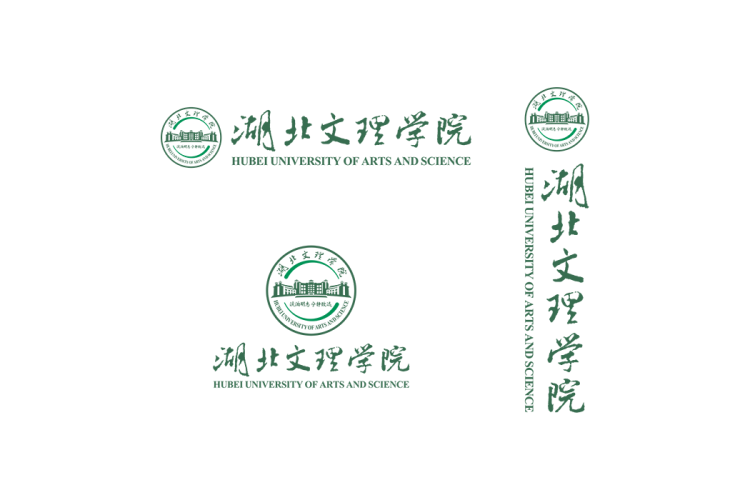 湖北文理学院校徽logo免抠PNG(白色版和彩色版)ai,SVG矢量素材