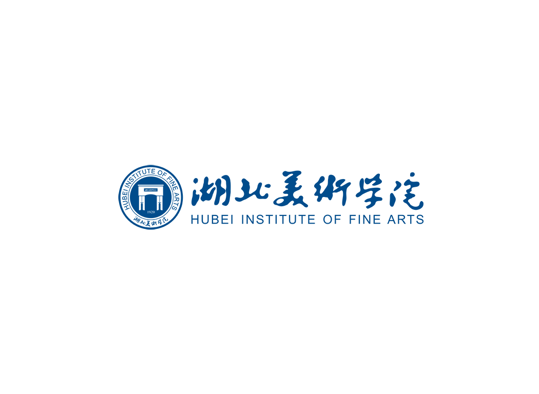 湖北美术学院校徽logo免抠PNG(白色版和彩色版)ai,SVG矢量素材