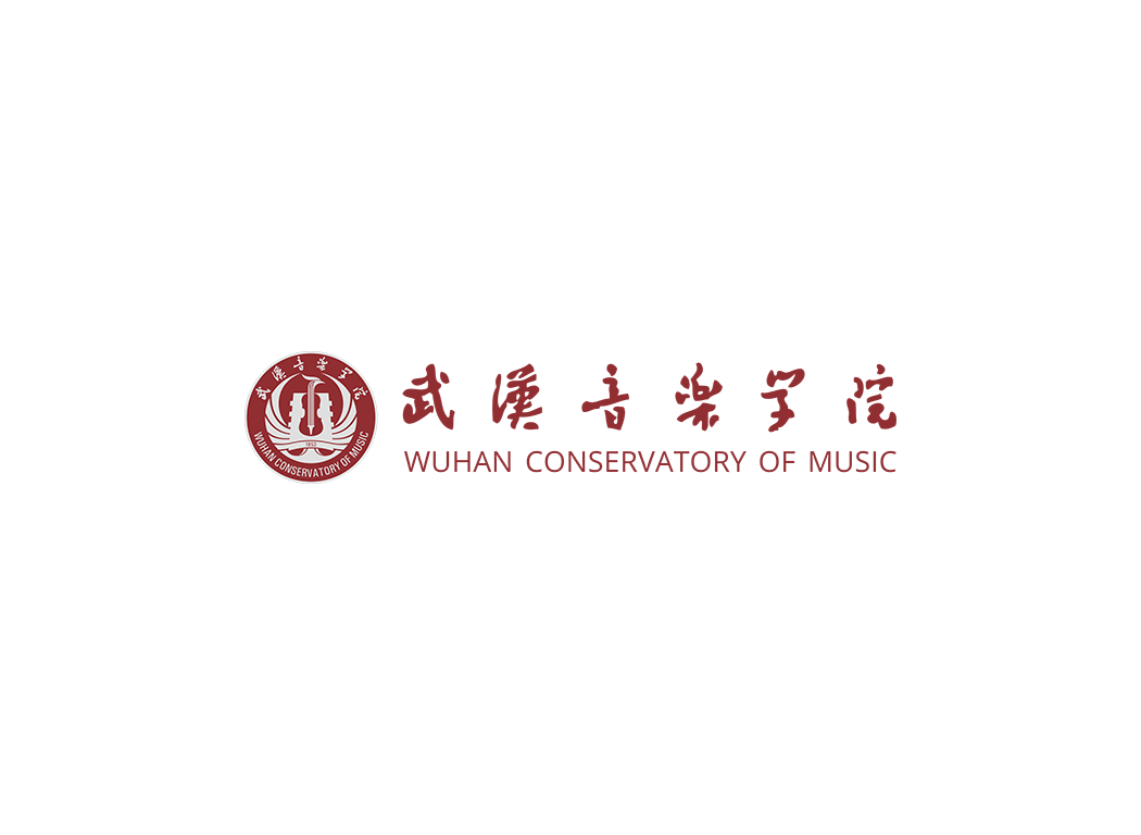 武汉音乐学院校徽logo免抠PNG(白色版和彩色版)ai,SVG矢量素材