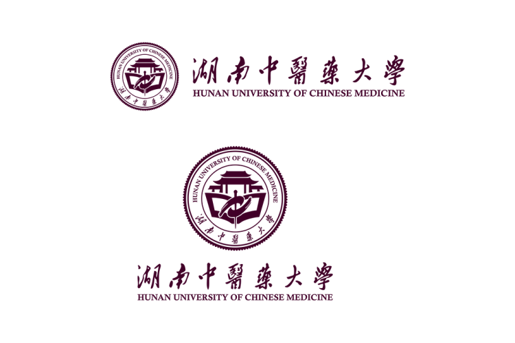 湖南中医药大学校徽logo免抠PNG(白色版和彩色版)ai,SVG矢量素材
