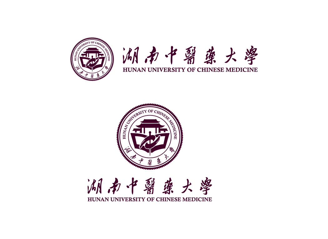 湖南中医药大学校徽logo免抠PNG(白色版和彩色版)ai,SVG矢量素材