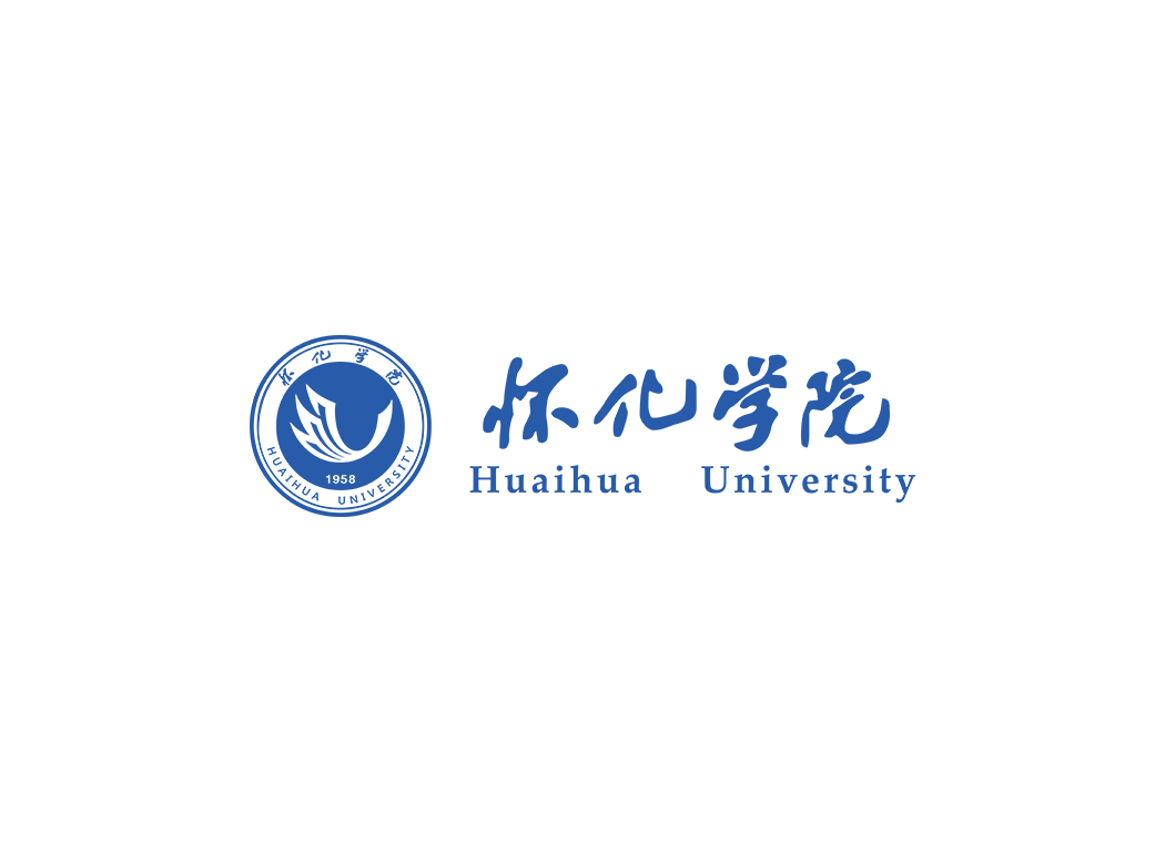 怀化学院校徽logo免抠PNG(白色版和彩色版)ai,SVG矢量素材