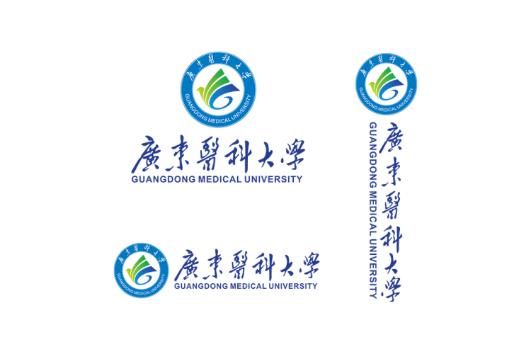 广东医科大学校徽logo免抠PNG(白色版和彩色版)ai,SVG矢量素材