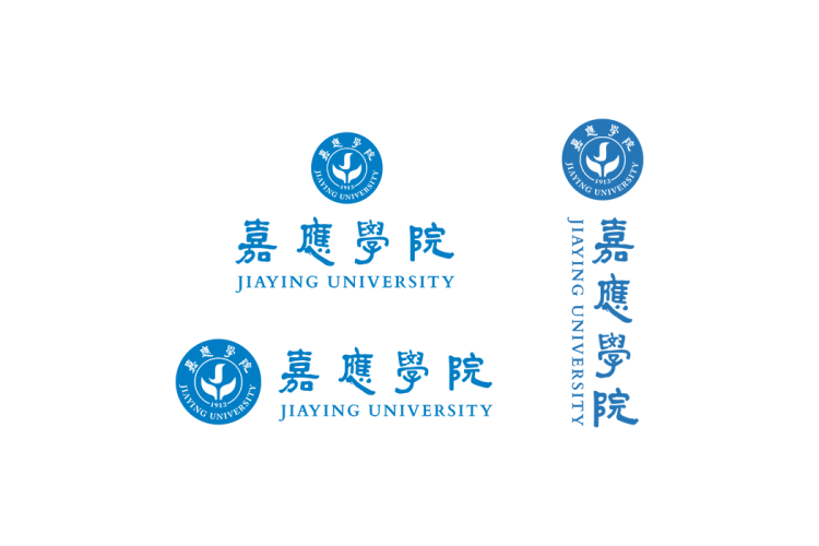嘉应学院校徽logo免抠PNG(白色版和彩色版)ai,SVG矢量素材