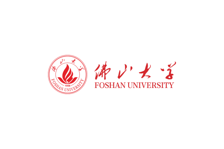 佛山大学校徽logo免抠PNG(白色版和彩色版)ai,SVG矢量素材