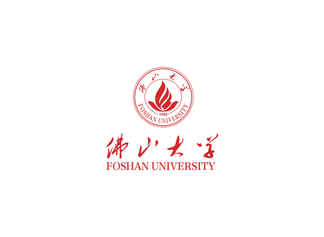 佛山大学校徽logo免抠PNG(白色版和彩色版)ai,SVG矢量素材