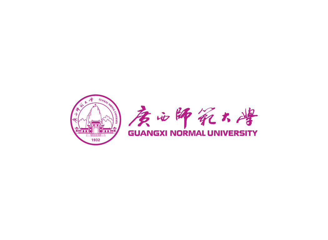广西师范大学校徽logo免抠PNG(白色版和彩色版)ai,SVG矢量素材